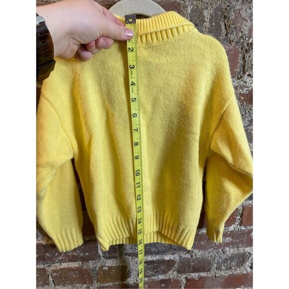 Vintage Lil’ Babe McGregor Lemon Yellow Collared Sweater Girls Size 4-5 - Picture 4 of 7